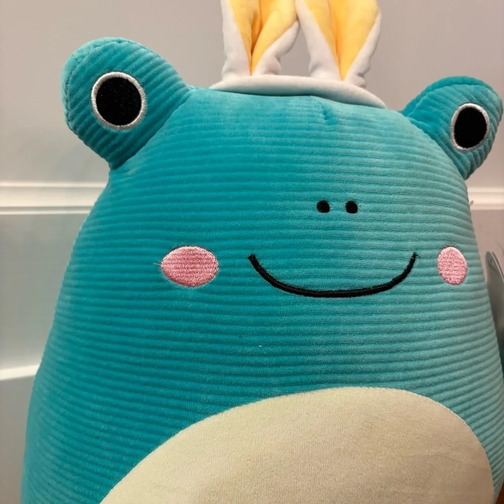 NWT Squishmallows Robert the Frog Corduroy Easter Edition 14” Large Super Rare